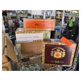 Five Empty Cigar Boxes