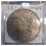 1882-P Morgan Silver Dollar MS64