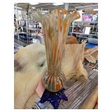 Czech Multicolor Glass Vase