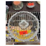 Clear Glass Dish with Embossed Design