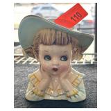 Napco 1960 Ceramic Lady Head Vase