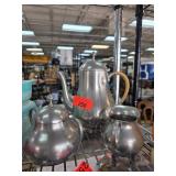 Three-Piece Pewter Tea Set by Kayserzinn