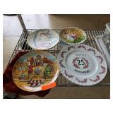 Four Decorative Plates with Mixed Themes