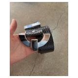 Saloma's Collection Snakeskin Belt with Buckle Acc