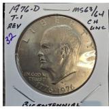 1976-D Bicentennial Eisenhower Dollar MS63/64