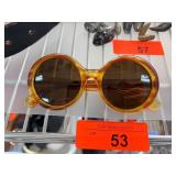 Vintage-Style Round Sunglasses with Tortoise Frame