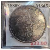 1880-S Morgan Silver Dollar MS63