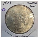 1923 Peace Dollar in High Grade Condition