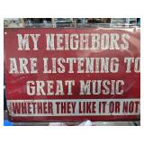 Decorative Metal Sign With Humorous Music Text