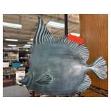 Metal Fish-Shaped Decorative Sculpture
