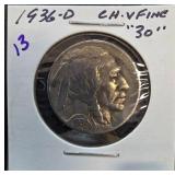 1936-D Buffalo Nickel in Choice Very Fine Conditio