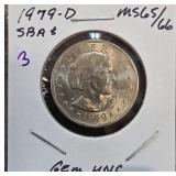1979-D Susan B. Anthony Dollar, MS65/66