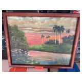 Landscape Oil Painting Signed by P. Solorzano