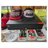 Steel Cash Box With Key and Assorted Hats