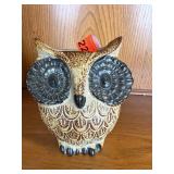 Ceramic Owl Vase with Detailed Glaze