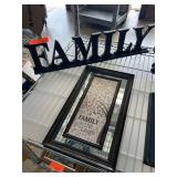 Decorative 'Family' Wall Plaque and Sign
