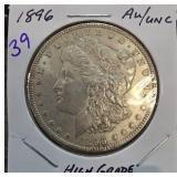 1896 Morgan Silver Dollar AU/UNC High Grade