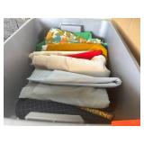 Bin of Miscellaneous Vintage Fabrics