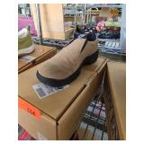 Lands' End Tan Slip-On Shoes with Black Soles