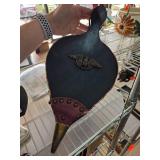 Decorative Wooden and Brass Fireplace Bellows