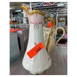 Decorative Limoges Porcelain Pitcher
