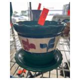Gail Pittman 1997 Painted Ceramic Planter