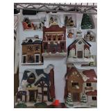 Holiday-Themed Ceramic Village Set