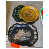 Hand-Painted Decorative Tole Trays