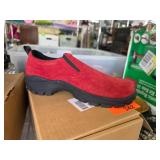 Red Lands' End Suede Slip-On Shoes