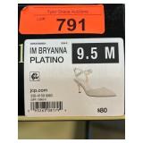 I. Miller Im Bryanna Platino Heels, Size 9.5 M