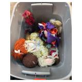 Handmade Dolls in Storage Bin