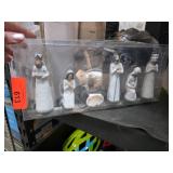 Hand-Carved Style Nativity Figurine Set