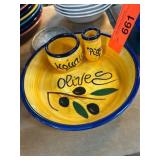 Hand-Painted Ceramic Olive Dish Set update