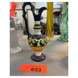 Hand-Painted Ceramic Decorative Pitcher