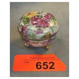 Round Floral Porcelain Trinket Box update