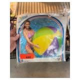 Intex Inflatable Multicolor Beach Ball LOOK UP