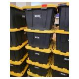 5 Black and Yellow Storage Totes