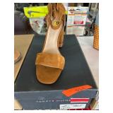 Tommy Hilfiger Camel Suede Heeled Sandals