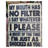 Decorative Sign With Humorous Text Design