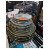Stack of Frankoma Pottery Dinnerware
