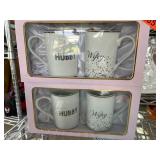 Bridal Couple Mug Set, Hubby and Wifey
