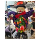 Vintage-Style Clown Doll with Colorful Attire