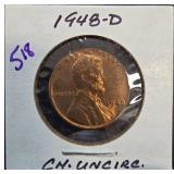 1948-D Lincoln Wheat Penny in Holder
