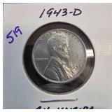 1943-D Lincoln Steel Penny in Uncirculated Conditi