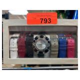 Quartz Watch Set with Multiple Bands