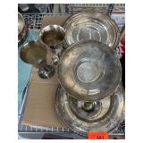 Group Lot of Mixed Silver-Plated Tableware