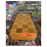 Wooden Chessboard Box With Chess Pieces