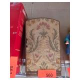 Decorative Wood and Fabric Key Cabinet