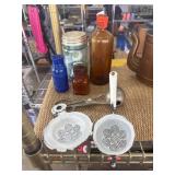 Glass Bottles, Mason Jar, and Kitchen Tools