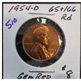 1954-D Lincoln Wheat Cent Gem Red